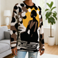 The Reflection Pool Afrocentric Black Woman Print Crewneck Women's Sweater