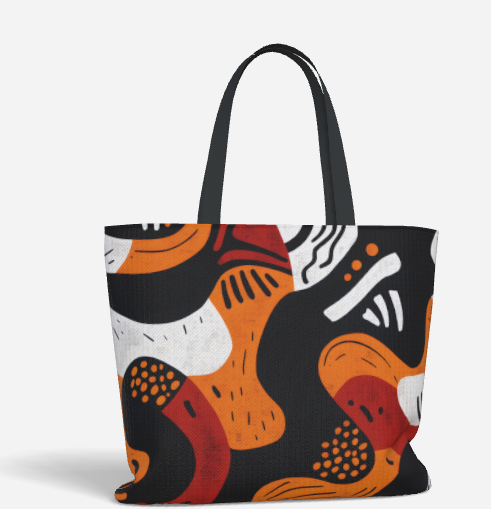 So Abstract Premium Large Heavyweight Canvas Shopping Tote Bag